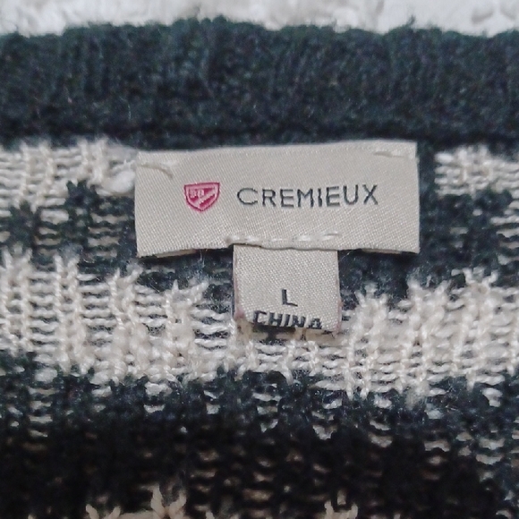 Daniel Cremieux Cream and Black Deer Sweater - Picture 2 of 2